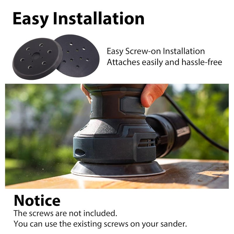 SHUTTLE GENIUS 6 Inch Replacement Sander Pads, 6 Holes Hook and Loop Sander Pad for Ridgid R2611 Random Orbit Sander, 2 Pack - Image 5